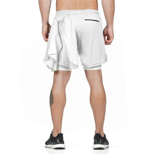 Dual Layer Shorts - White