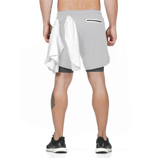 Dual Layer Shorts - Light Grey