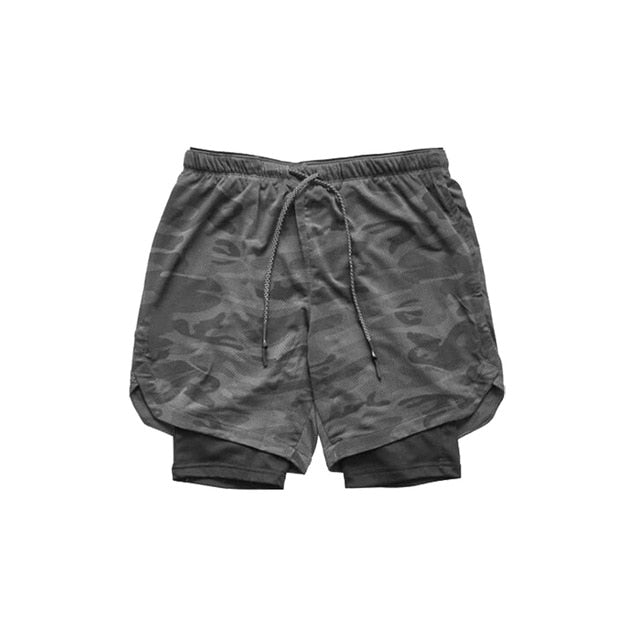 Dual Layer Shorts - Black Camo