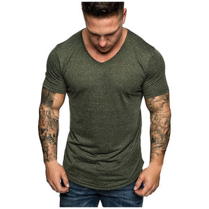 Slim Fit Wide V-Neck Muscle Tee