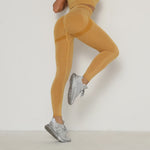Load image into Gallery viewer, Tuscany Yellow Booty Scrunch Contour Leggings - Lirio Fitness

