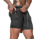 Load image into Gallery viewer, Dual Layer Shorts -Black

