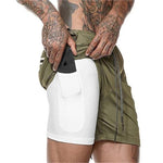 Load image into Gallery viewer, Dual Layer Shorts - Olive
