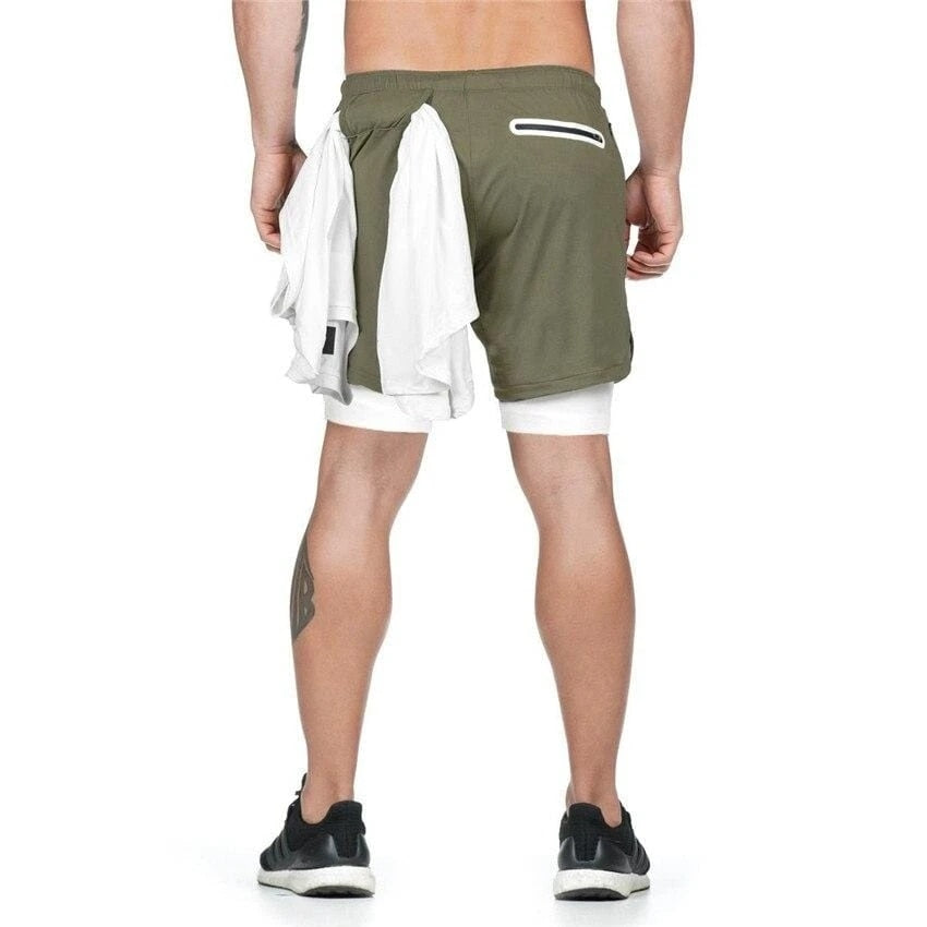 Dual Layer Shorts - Olive
